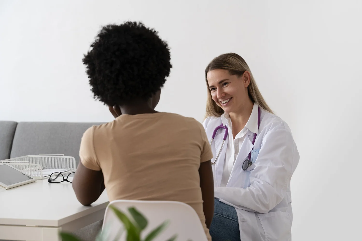 Doctor and patient consultation